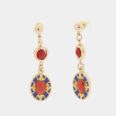 Orecchini in Metallo con pendente maiolica - BYSIMON gioielli