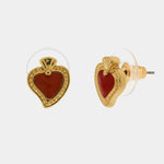 Orecchini in Metallo con cuore sacro a lobo - BYSIMON gioielli