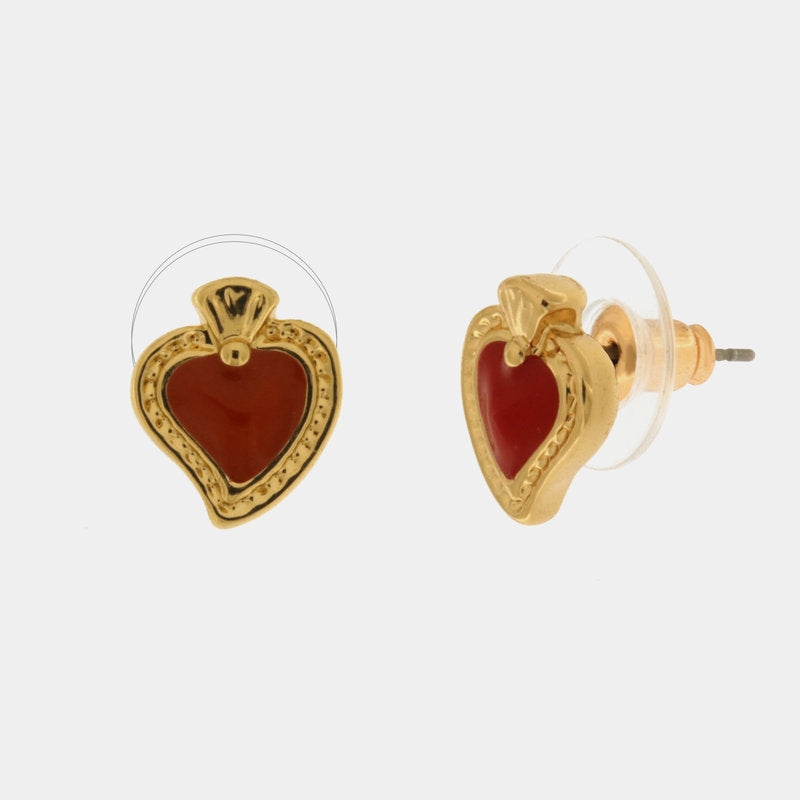 Orecchini in Metallo con cuore sacro a lobo - BYSIMON gioielli