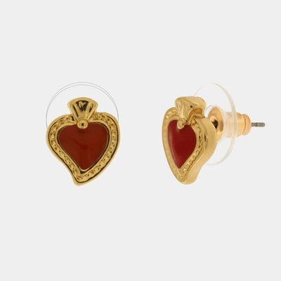 Orecchini in Metallo con cuore sacro a lobo - BYSIMON gioielli