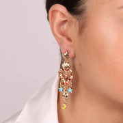 Orecchini in Metallo con cuore, stelle e luna pendenti