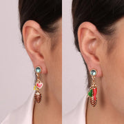 Orecchini in Metallo con pigna pendente