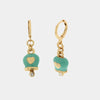Orecchini in Metallo con campanella portafortuna in smalto turchese