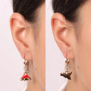 Orecchini in Metallo con sicilia e etna