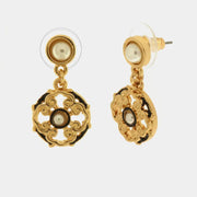 Orecchini in Metallo con maiolica pendente