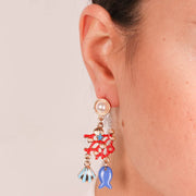 Orecchini in Metallo con simboli marini