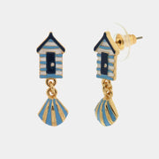Orecchini in Metallo casetta con conchiglia pendente