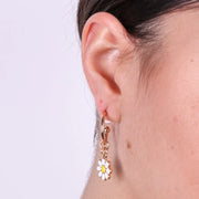 Orecchini in Metallo con margherite pendenti