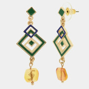 Orecchini in Metallo con pietra pendente