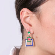 Orecchini in Metallo con smalti colorati