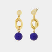 Orecchini in Metallo con pietre blu