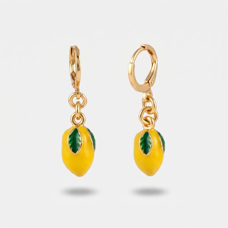 Orecchini in Metallo con limoni - BYSIMON gioielli