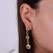Orecchini in Metallo in stile antico blu