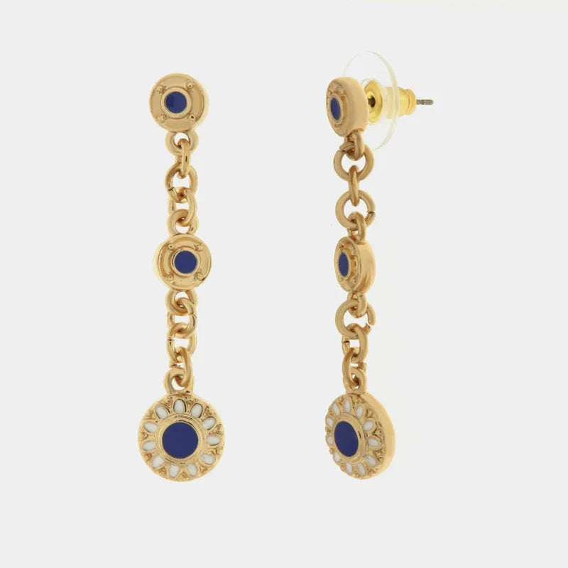 Orecchini in Metallo in stile antico blu