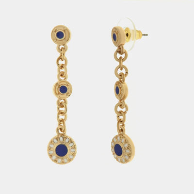 Orecchini in Metallo in stile antico blu