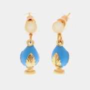 Orecchini in Metallo con pumo turchese