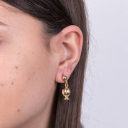Orecchini in Metallo con pumo oro