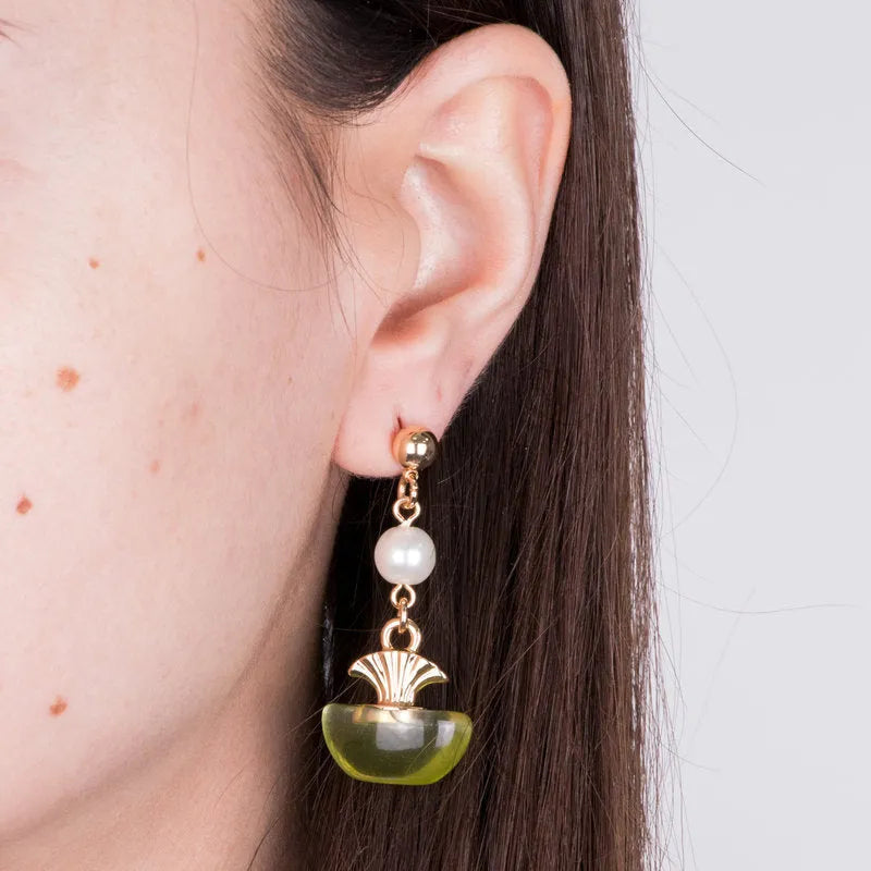 Orecchini in Metallo con profumo verde