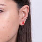 Orecchini in Metallo con stella marina rossa