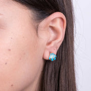 Orecchini in Metallo con conchiglia turchese