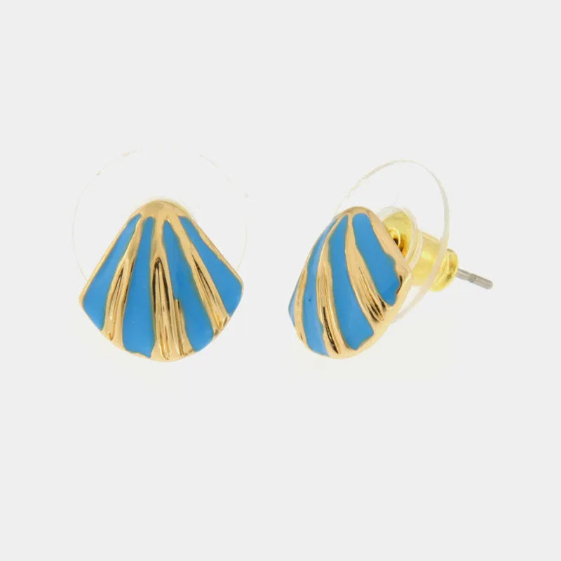 Orecchini in Metallo con conchiglia turchese BYS - gioiello BySimon