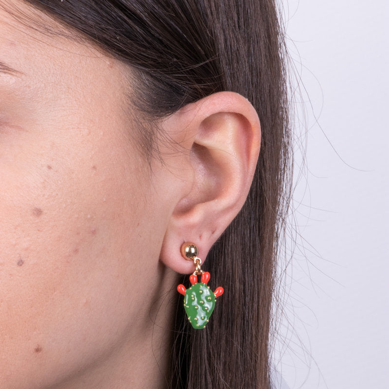 Orecchini in Metallo con cactus pendente - BYSIMON gioielli