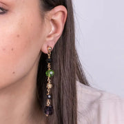 Orecchini in Metallo con cristalli pendenti