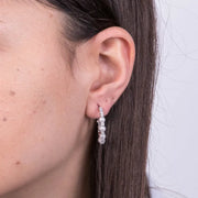 Orecchini in Metallo a cerchio con pietre