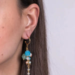 Orecchini in Metallo pendenti con cristalli in colori pastello