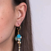 Orecchini in Metallo pendenti con cristalli in colori pastello