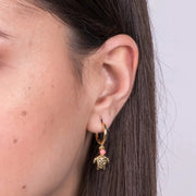 Orecchini in Metallo pendenti con tartaruga