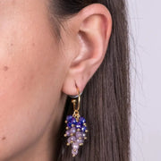 Orecchini in Metallo a grappolo viola