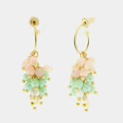 Orecchini in Metallo a grappolo verde pastello