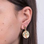 Orecchini in Metallo con albero di fiori