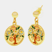 Orecchini in Metallo con albero di fiori