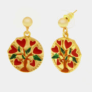 Orecchini in Metallo con albero di cuori