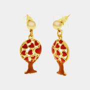 Orecchini in Metallo con albero di cuori