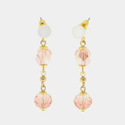 Orecchini in Metallo con cristalli rosa