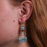 Collana in Metallo con bottiglina con stella  marina e pesciolino