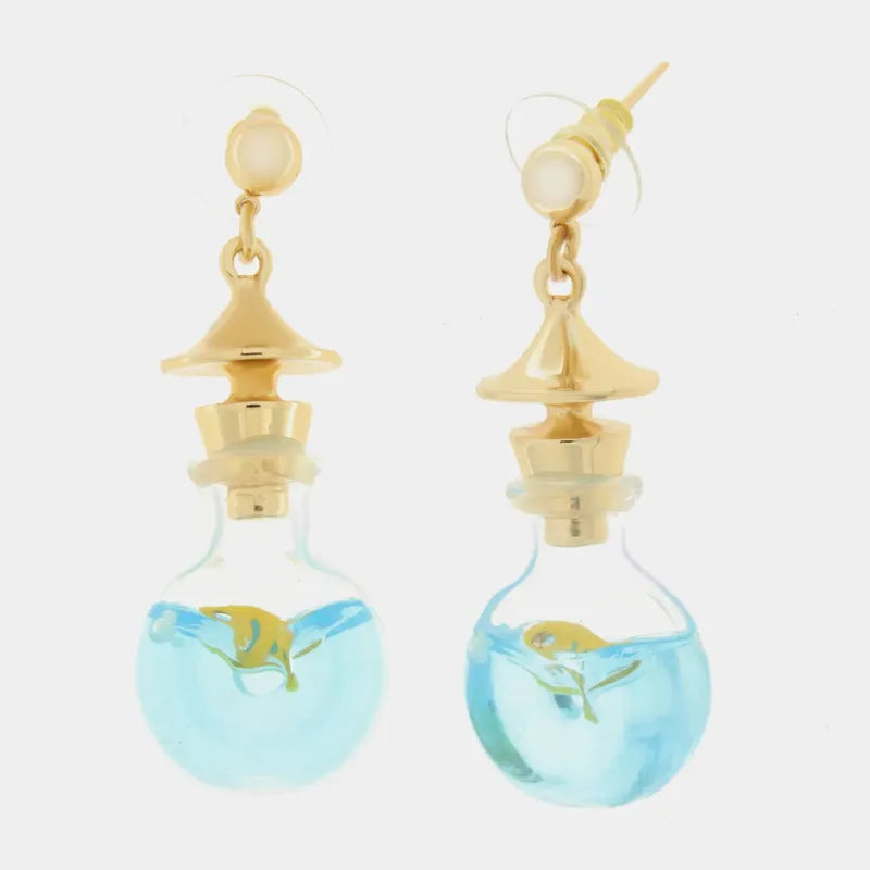 Collana in Metallo con bottiglina e pesciolini