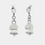 Orecchini in Metallo con campanella bianca scritta capri