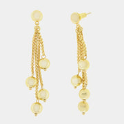 Orecchini in Metallo multifilo con perle lucide