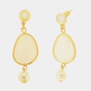 Orecchini in Metallo con cristallo e perlina