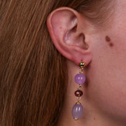 Orecchini in Metallo con perla allungata pendente