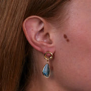 Orecchini in Metallo con cristalli azzurri