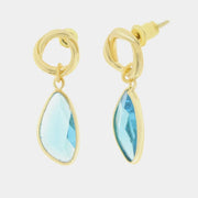 Orecchini in Metallo con cristalli azzurri