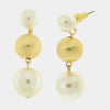Orecchini in Metallo con perle bianche e oro