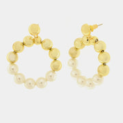 Orecchini in Metallo di perle a forma di cerchio