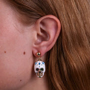 Orecchini in Metallo con capuzzella bianca