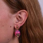 Orecchini in Metallo con capuzzella rosa